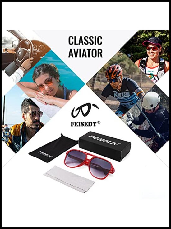 Vintage Retro 70s Plastic Aviator Sunglasses Women Men Classic Large Squared main image 6